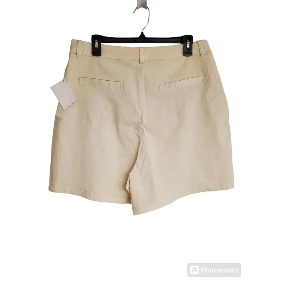 NEW NWT Women's Splendid Margaret High-Rise Trouser Shorts (Khaki) | Size XL - Picture 2 of 8